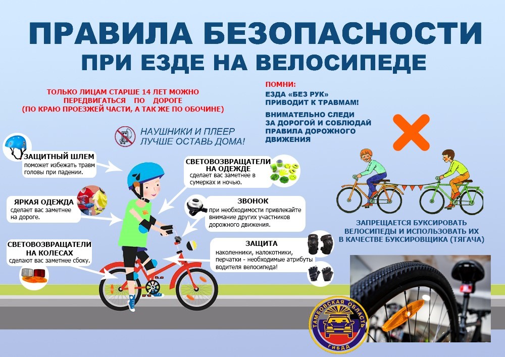 правила безопасности для велосипедистов